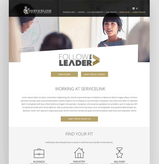 ServiceLink Recruiting Website & Marketing Material